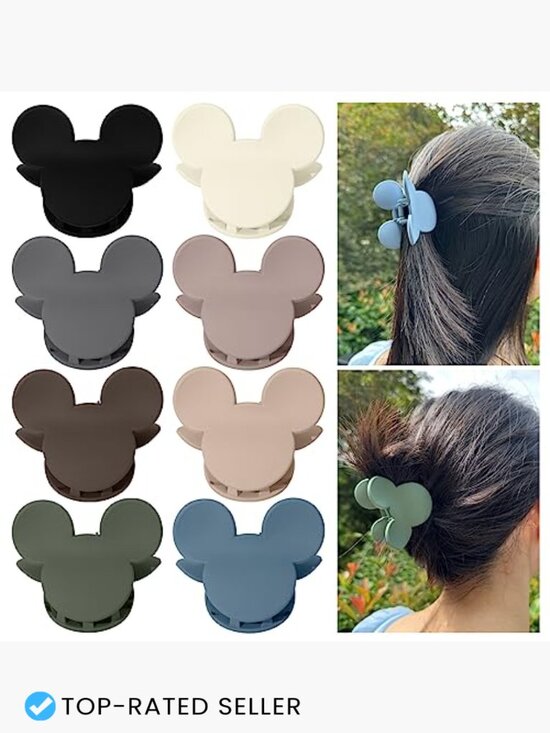 8 Pcs Mini Hair Claw Clips Non-Slip Acrylic Jaw Clips for Half-Up Styles main image 4